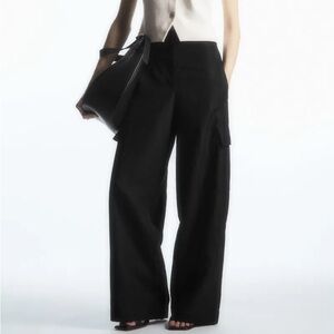 COS Black Wide Leg Pants